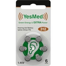 Power 312 Numara Işitme Cihazı Pili (10 Paket x 6 Adet = 60 Adet Pil)