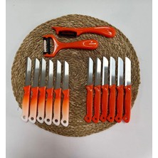 Solingen Ebruli & Simli Meyve Bıçağı ve Soyacak Seti 14'lü Takım