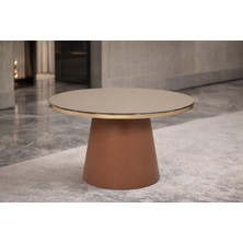 Valda Home Orta Sehpa Alt Kahve Üst Ros Gold
