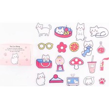 Guguk Sevimli Kedi Temalı 40 Adet Pet Seti • Bullet Journal