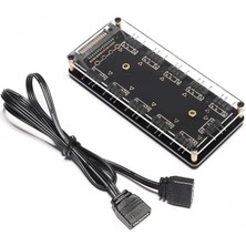 Rgb LED 3 Pin 11 Port 5V Sata Power Güç Fan Çoklayıcır Şerit Hub Kablo Splitter