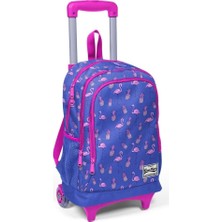 Yaygan Işıklı Tekerlekli Ilkokul Çantası - Mavi - Kız Çocuk