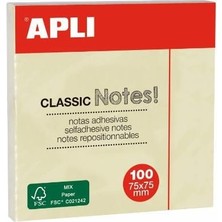 Apli Yapışkanlı Not Kağıdı Classic 100 YP 75x75 10975