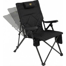 Funky Chairs Comfort 3 Kademeli Katlanabilir Kamp Sandalyesi - Siyah Konforlu Sünger Dolgulu Tasarım