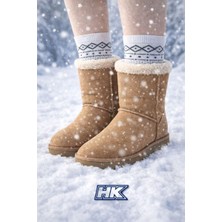 HK Underwear 3'lü Havlu Kumaş Desenli Kadın Çorabı