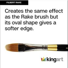 Orijinal 9520 Serisi, Altın Taklon Filbert Tırmık/tarak 3 Parça Set