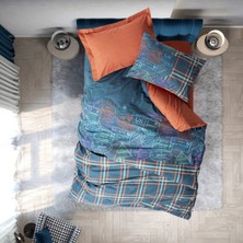 Cotton Box Genç Odası Tek Kişilik Lastikli Çarşaflı Pleds Tarçın Nevresim Takımı