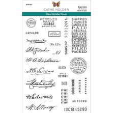 Sign Here By Cathe Holden Şeffaf Damga Seti