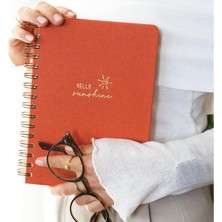 A5 Spiralli Sert Kapak Kareli Tarihsiz Not Defteri