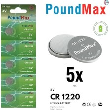 5 Adet CR1220 DL1220 1220 LIR1220 3V Lityum Pil Lityum Düğme Pil, Küçük Elektronik Cihazlar Için Araba Anahtarları, Uzaktan Kumandalar, Teraziler, Saatler Ölçüm Cihazları ve Hesap Makineleri