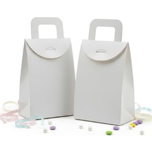 10X15 Beyaz Renk Çanta Model Hediye Kutusu (20 Adet)