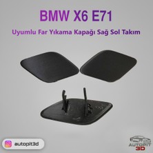 AutoPit 3D Bmw X6 E71 Uyumlu Far Yıkama Kapağı Sağ Sol Takım