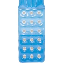 59892 Düz Renkli Bardaklı Yatak 188 Cm, Su Sporları, Plaj Malzemesi, Şişme Ürün, Yüzme Aksesuarı, Kamp, Dalış, Güvenlik