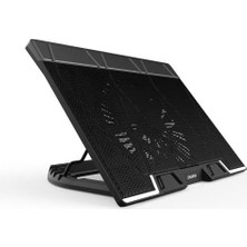 Zalman ZM-NS3000 17" 200MM Fanlı 6 Kademe Yuksekli̇k Ayarlı Tyep-C Data Baglantılı Notebook Stand ve Sogutucu