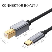 Type-C To Usb-B Yazıcı Kablosu 1.5 Metre
