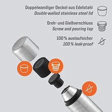 Majoris Paslanmaz Çelik Vakumlu Termos Gri 0,75L