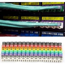 100’LÜ Renkli Kablo Etiketi Seti – 6mm Plastik, 10 Renk, Yeniden Kullanılabilir Kordon Etiketi, Fiber Optik ve Elektrik Kabloları Için Kablo Düzenleyici Etiket Klipsleri