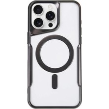 Iphone 15 Pro Max Kılıf Boyi Magsafe Silikon Kapak - Siyah