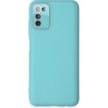 Samsung Galaxy A03S Kılıf Lansman Glass Kapak - Turkuaz