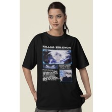 Sevbano Killua Zoldyck Hunter x Hunter Baskılı Unisex Oversize Anime Tişört