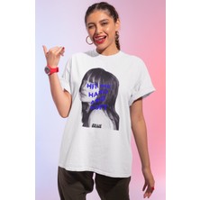 Sevbano Tasarım Billie Eilish Hit Me Hard And Soft Baskılı Unisex Oversize Şarkıcı Tişört