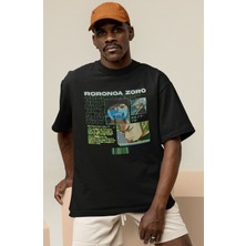 Sevbano Roronoa Zoro Baskılı Unisex Oversize One Piece Anime Karakter Tişört