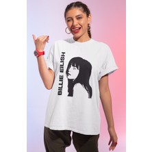 Sevbano Billie Eilish Baskılı Unisex Oversize Şarkıcı Tişört