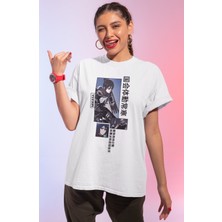 Sevbano Tasarım Mikasa Ackerman Baskılı Unisex Oversize Attack On Titan Anime Tişört
