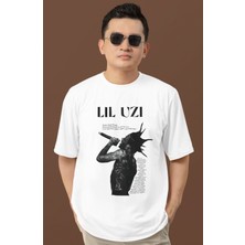 Sevbano Lil Uzi Rapper Baskılı Unisex Oversize Şarkıcı Tişört