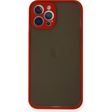 Iphone 12 Pro Max Kılıf Montreal Silikon Kapak - Kırmızı