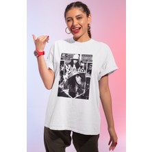 Sevbano Tasarım Billie Eilish Baskılı Unisex Oversize Şarkıcı Tişört