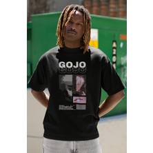Sevbano Tasarım Gojo Satoru Jujutsu Kaisen Baskılı Unisex Oversize Anime Dizi Karakter Tişört
