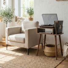 DEQQU Solo 45X35X63CM Pikap Sehpası Tek Organizerlı Plak Düzenleyici Yan Sehpa