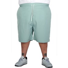 ModeXL Mode Xl Büyük Beden Erkek Deniz Şortu White Line 21451 Su Yeşili