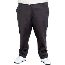 ModeXL Mode Xl Büyük Beden Erkek Keten Milano Chino Pantolon 20850 Antrasıt