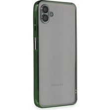 Samsung Galaxy A04 Kılıf Razer Lensli Silikon - Yeşil