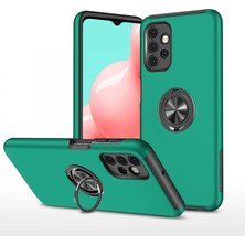 Samsung Galaxy A72 Kılıf Elit Yüzüklü Kapak - Yeşil