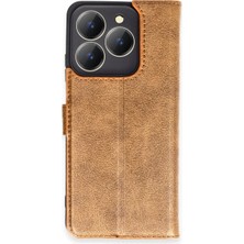 Realme C63 Kılıf Trend S Plus Kapaklı Kılıf - Taba