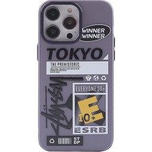 Iphone 13 Pro Max Kılıf Prada Desenli Kapak - Prada Mor - 2