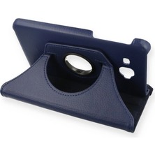 Samsung Galaxy T280 Tab A 7 Kılıf 360 Tablet Deri Kılıf - Lacivert