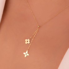 Hakan Mücevherat Papatya Detaylı Çiçek 14 Ayar Altın Kolye