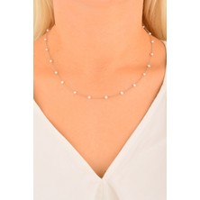 Uğur İnci Incili Beyaz Altın Kolye