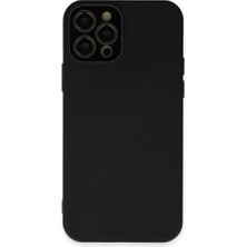 Iphone 12 Pro Kılıf Lansman Glass Kapak - Siyah