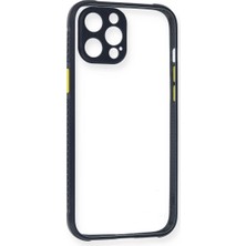 Iphone 12 Pro Kılıf Miami Şeffaf Silikon - Lacivert