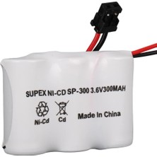 Supex SP-300 NI-CD Kısa Açık 3.6 Volt 300mAh Telsiz Telefon Pili