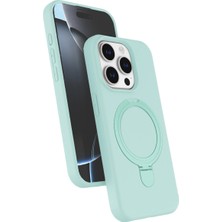 Iphone 15 Pro Max Regal Magsafe Standlı Kapak - Su Yeşili