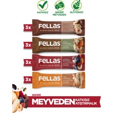 Fellas Kuruyemiş Bar (30 g) Karma Kutu - 12 Adet (4 Çeşit)