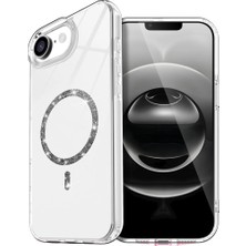 Iphone 16E Live Diamond Magsafe Kapak - Şeffaf