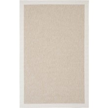 Cool Halı Elena Bej Krem Sisal Görünümlü Kaydırmaz Taban Ince Özel Ölçü Dokuma Yazlık Silinebilir Ev Oda Halı