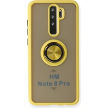 Xiaomi Redmi Note 8 Pro Kılıf Montreal Yüzüklü Silikon Kapak - Sarı